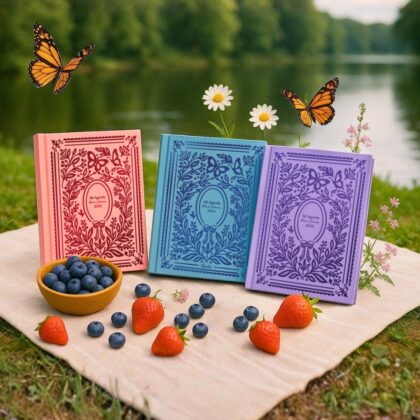 Agenda 2026 Personalizada Mexico Hola Aurelia en un picnic tres colores Rosa Lila y azul