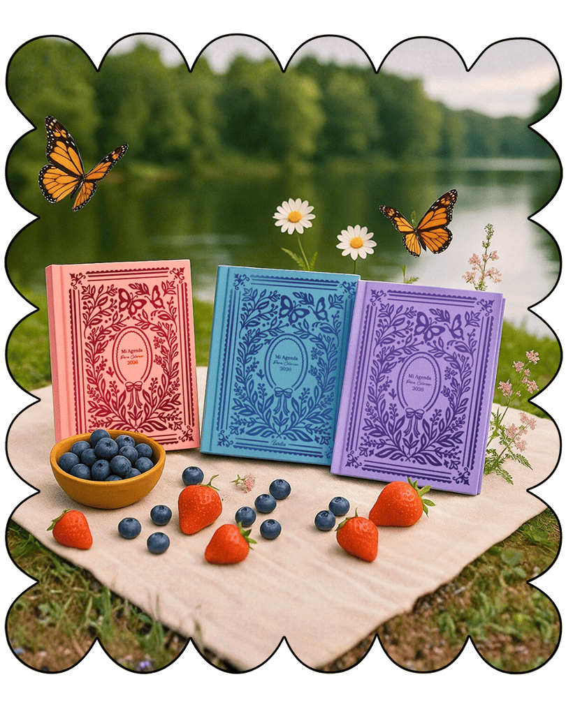 Agenda 2026 Personalizada Mexico Hola Aurelia en un picnic tres colores
