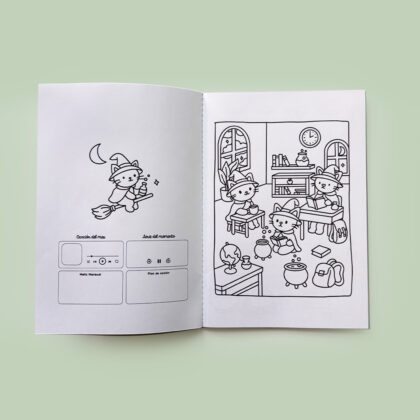 Agenda para colorear sin fechas: Brujitas